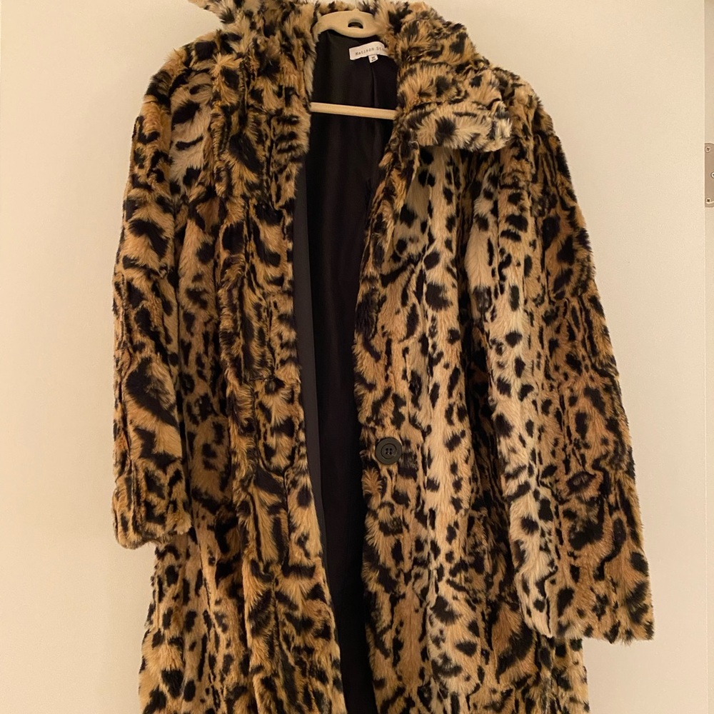 Anthropologie cheetah / leopard winter coat.